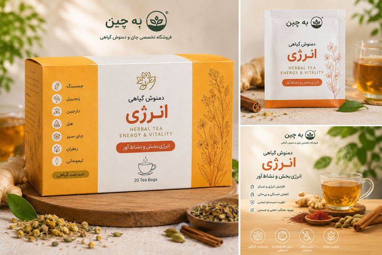 دمنوش گیاهی انرژی به چین